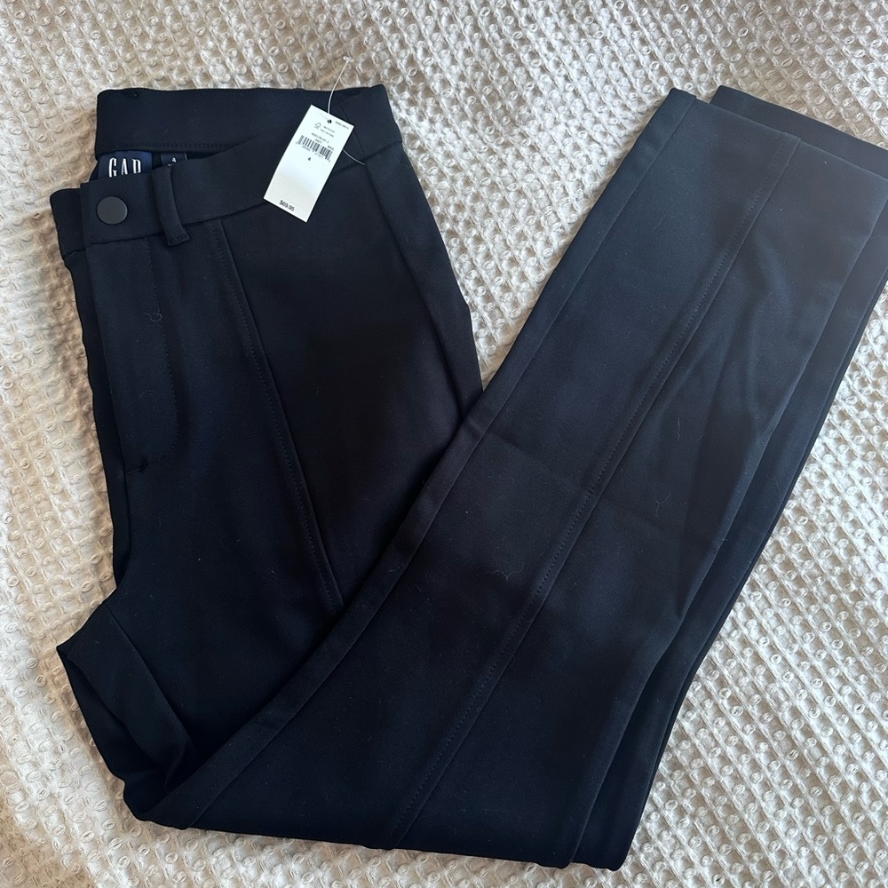 GAP Black High-Rise Ponte Trousers